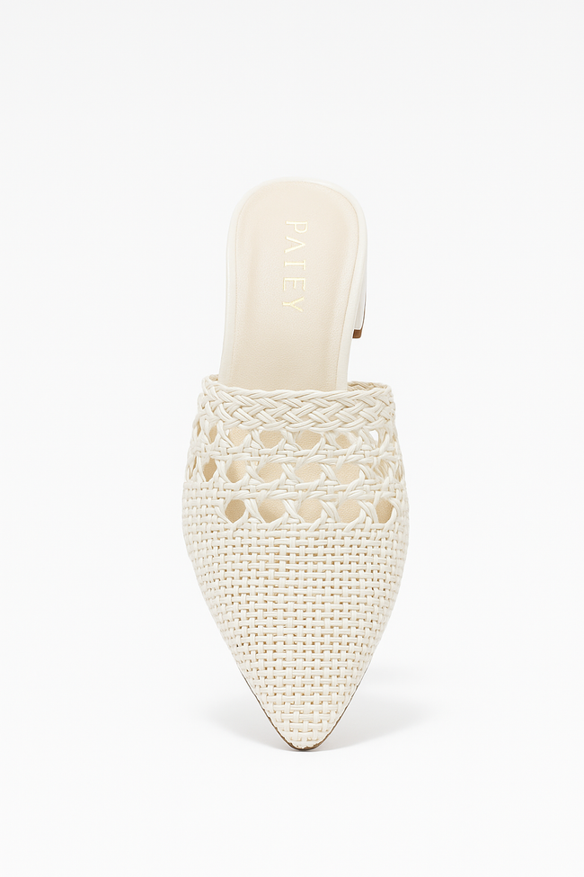 MULE TISSÉ BLANCO