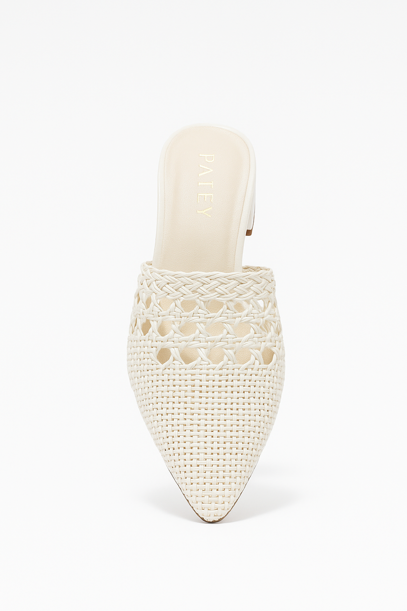 MULE TISSÉ BLANCO