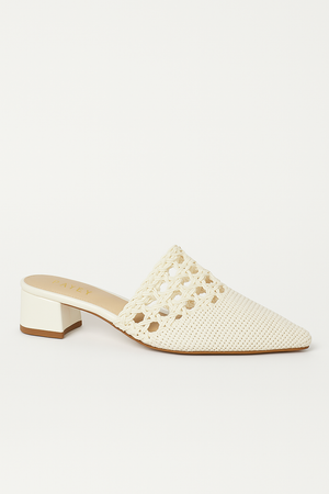 MULE TISSÉ BLANCO