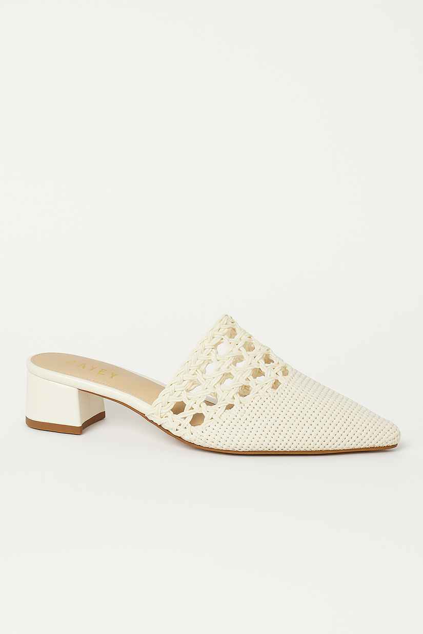 MULE TISSÉ BLANCO