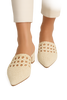 MULE TISSÉ BLANCO