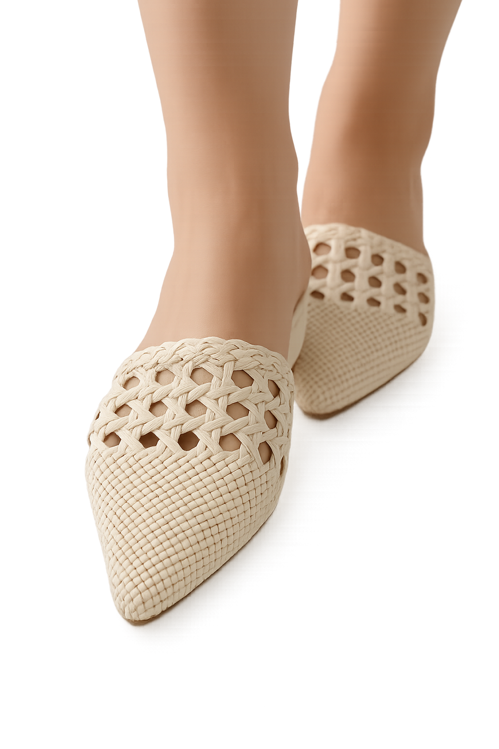 MULE TISSÉ BLANCO