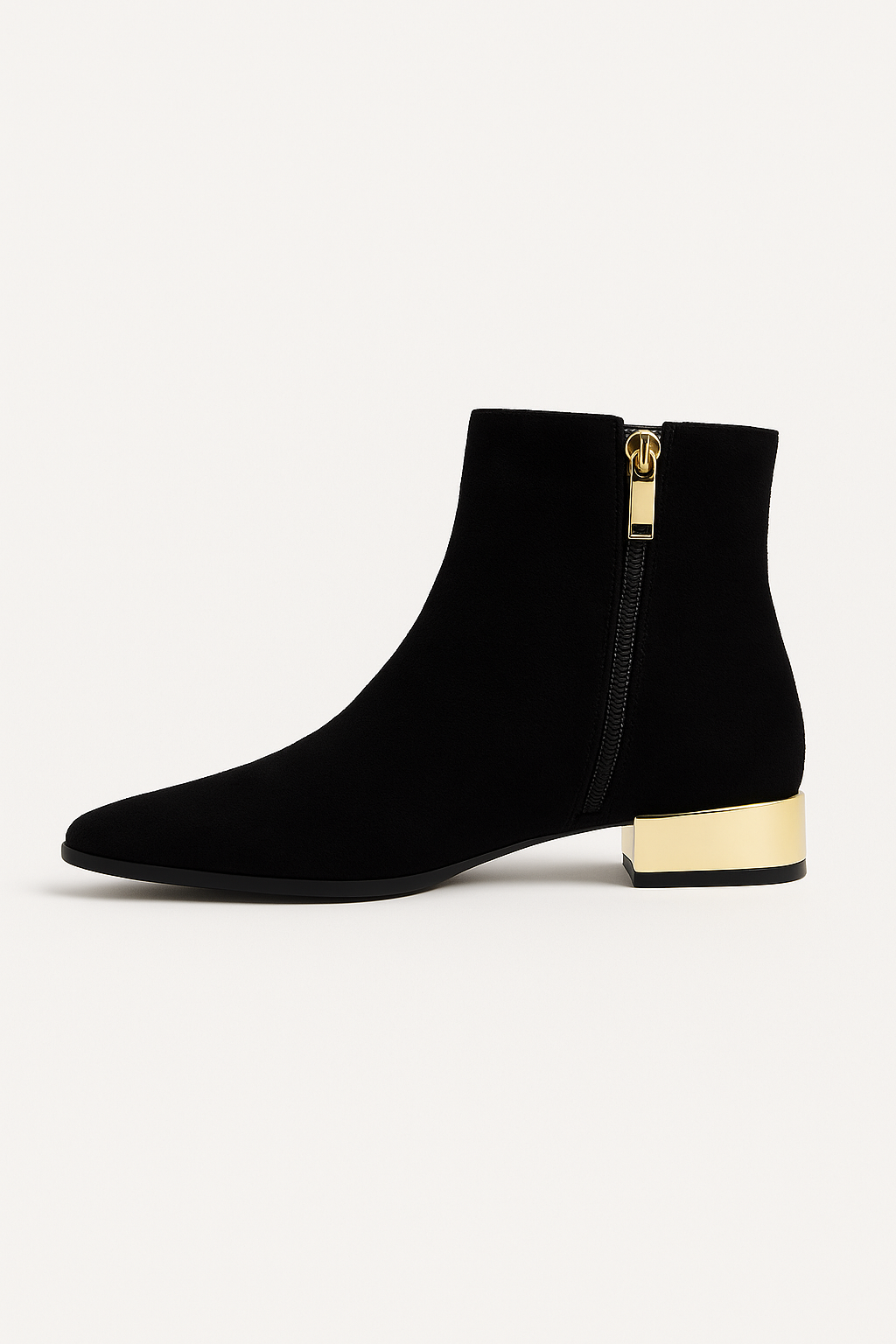 BOTA DORÉ NEGRA GAMUZA