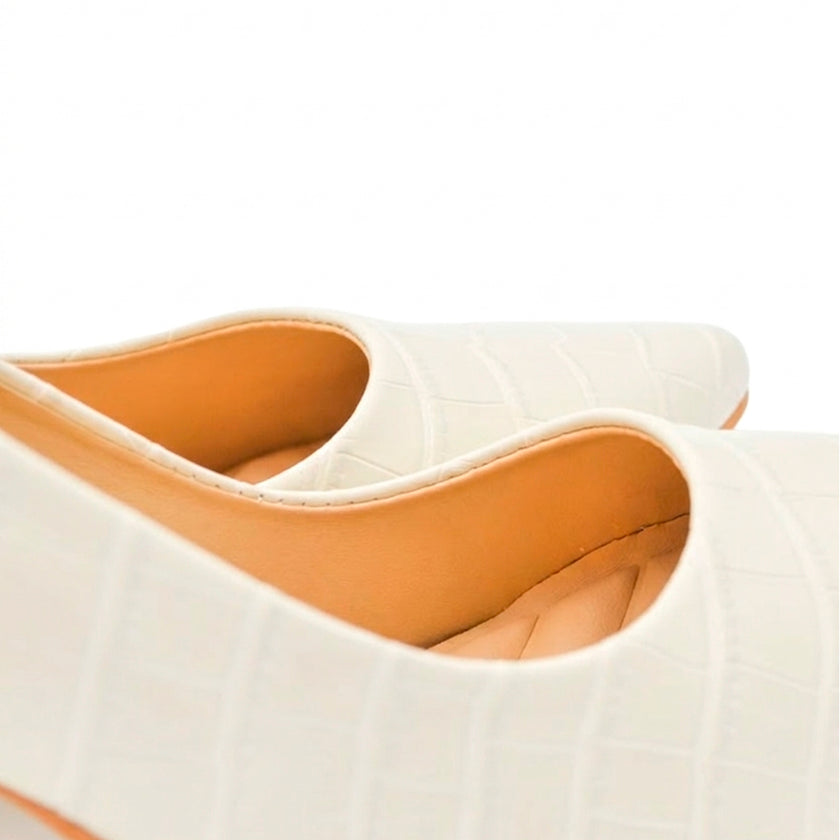 TACON ROMELIA CROCO BLANCO