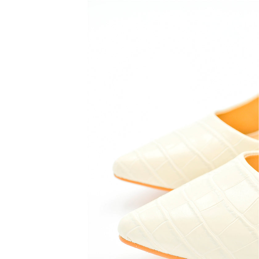 TACON ROMELIA CROCO BLANCO