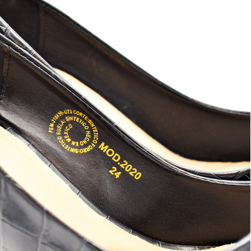 TACON ROMELIA CROCO NEGRO